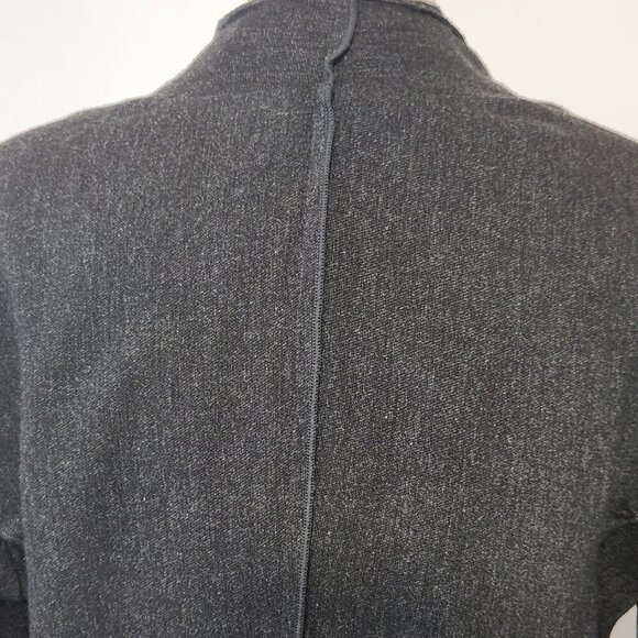 J Jill Women's Size 8P Black Unstructured Wool Blend Asymmetrical Jacket Blazer - Picture 11 of 15